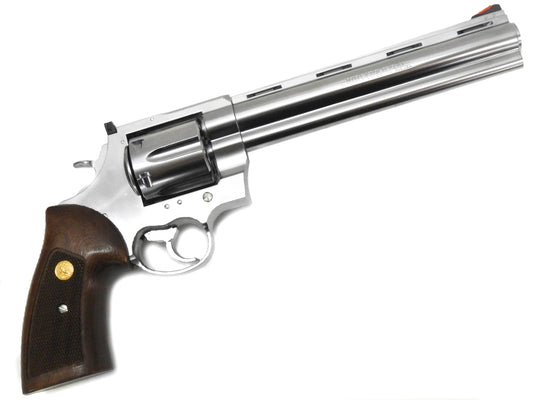 Marushin Colt Anaconda 8inch 6mm X Cartridge Revolver(Silver / Wood Grip))