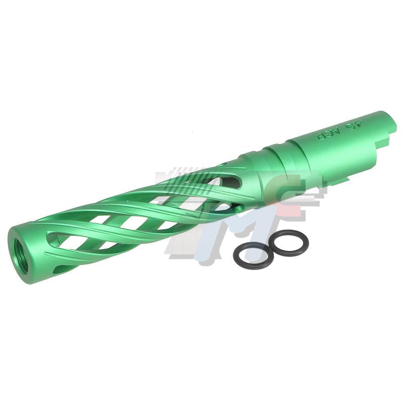 5KU 5inch Aluminum Hollow Outer Barrel for Marui Hi-Capa (11mm CW ) (Green)