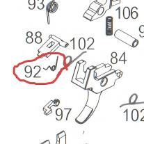 WE AK Gas Blow Back Original Parts (No. 92)- Trigger Spring