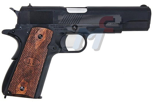 Cybergun AO 1911 GBB Pistol (Matt Black with Wood Grip)