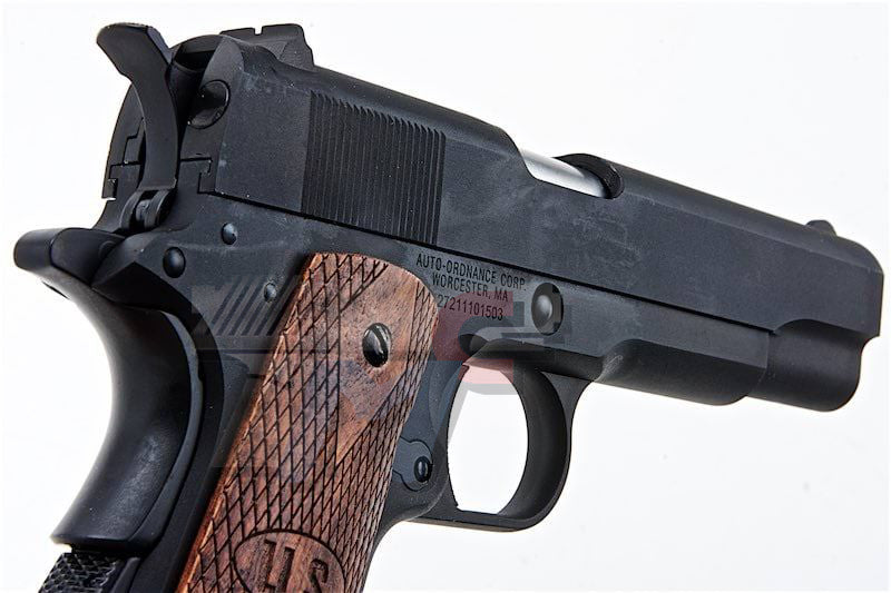 Cybergun AO 1911 GBB Pistol (Matt Black with Wood Grip)