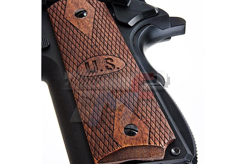 Cybergun AO 1911 GBB Pistol (Matt Black with Wood Grip)