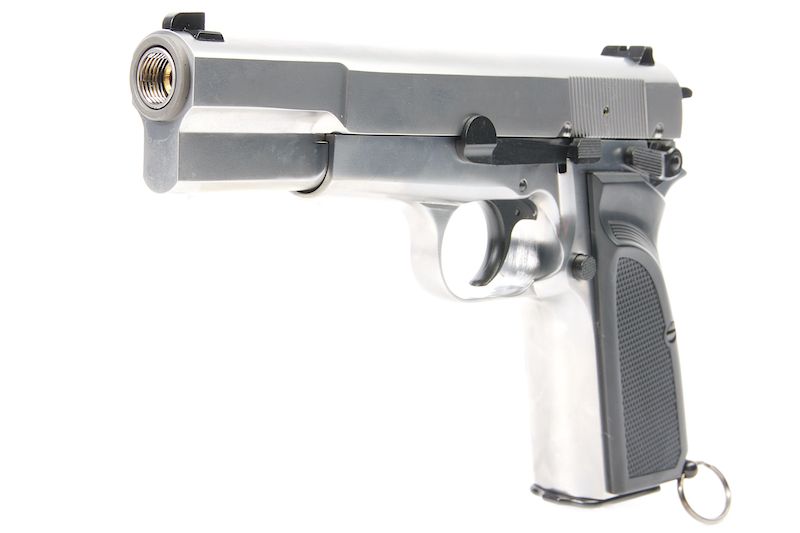 WE Browning Hi Power MK3 Gas Blow Back Pistol (Silver)