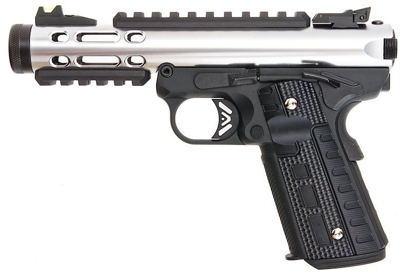 WE Galaxy 1911 GBB Pistol (Silver Slide / Black Frame)