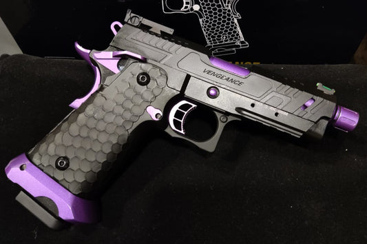 Vorsk Hi-Capa CS Vengeance 3.8 Compact GBB Pistol (Black) (Purple Match)