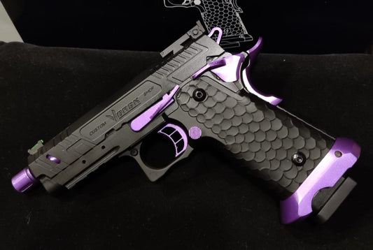 Vorsk Hi-Capa CS Vengeance 3.8 Compact GBB Pistol (Black) (Purple Match)