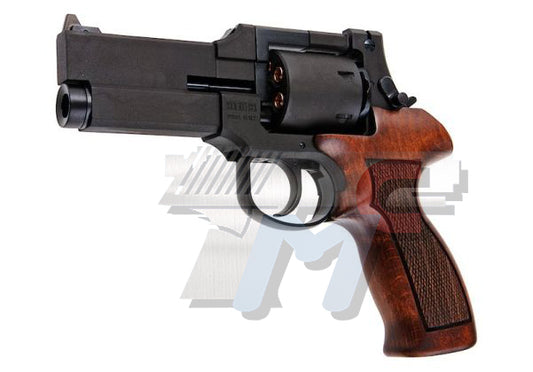 Marushin 4 inch Mateba with Wood Grip Gas Revolver (H.W. / Black)