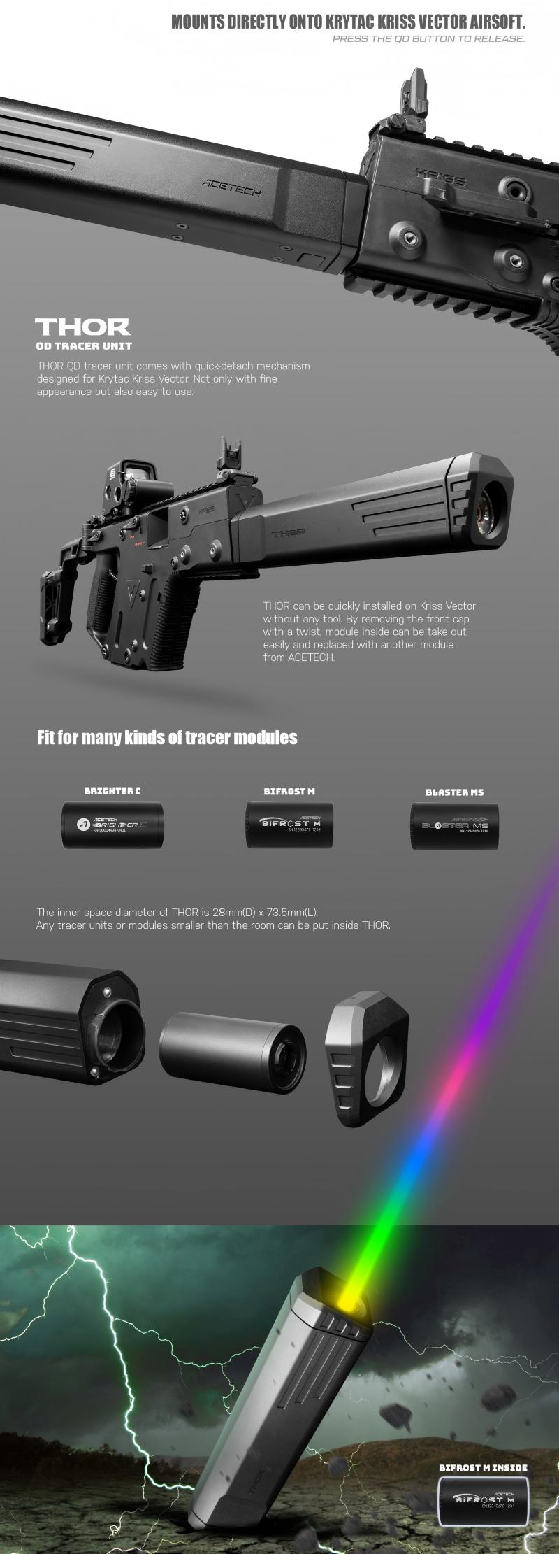 ACETech THOR Tracer Unit for Kriss Vector Airsoft ( Brighter M )