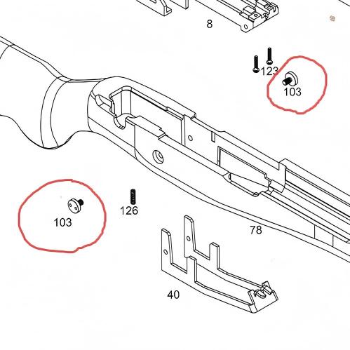 WE M14 GBB Original Parts(No. 103)