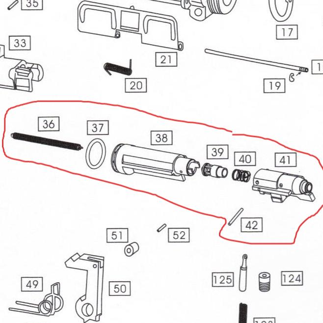 WE M4 / M16 GBB Original Nozzle