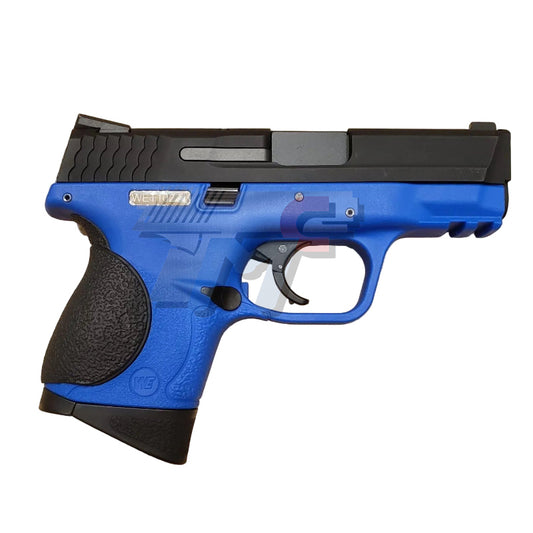 WE MP Compact Gas Blow Back(Dual Magazine)(Blue)
