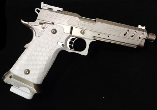 Vorsk Hi-Capa CS Vengeance 5.1 REQUIEM GBB Pistol (Silver|White)
