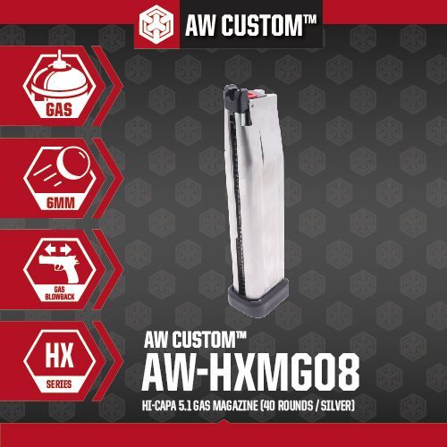 AW Custom 5.1 40rds Gas Magazine For AW / WE Hi-Capa Pistol