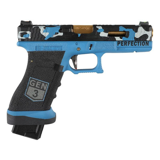 WE G17 Secret Camo Blue Ver. GBB Pistol (Semi / Full Auto)
