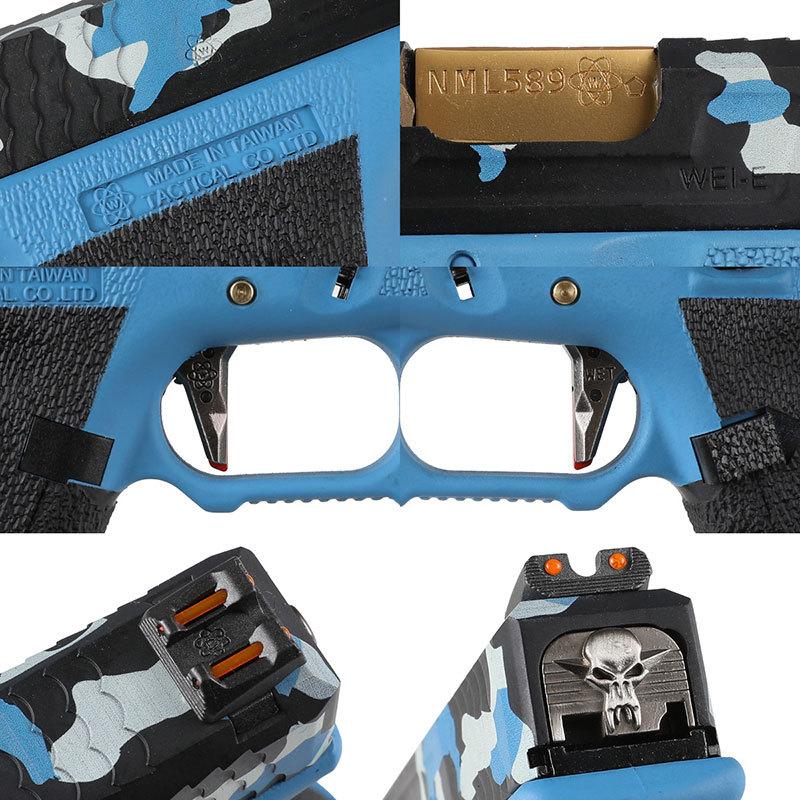 WE G17 Secret Camo Blue Ver. GBB Pistol (Semi / Full Auto)