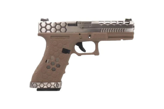 Armorer Works VX0210 (G18C) Gas Blow Back Pistol (SV / TAN)