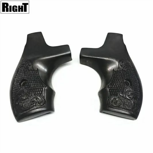 Right Metal Grip for TANAKA S&W M36 Checkered (Black Metal)