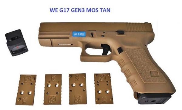 WE G17 Gen.3 Modular Optic System Gas Blow Back (TAN)