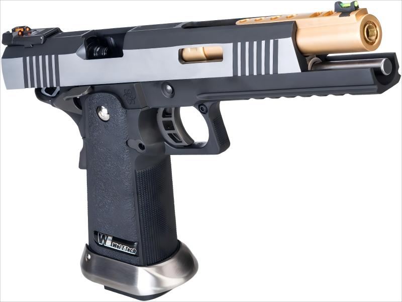 WE Hi-Capa 6inch IREX GBB Pistol (Full Auto Version / 2-Tone / Gold Barrel)