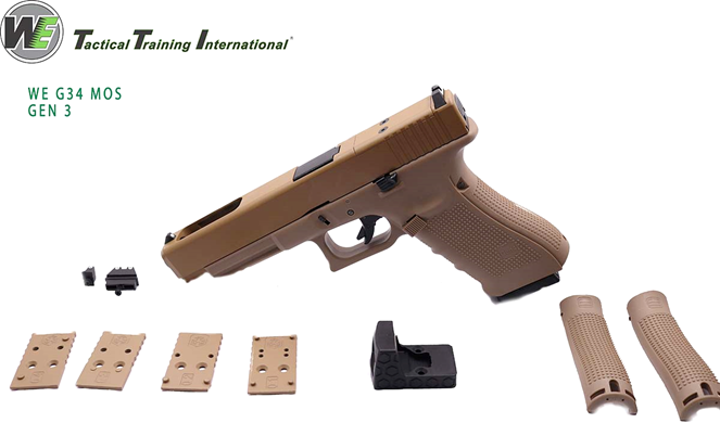 WE G34 Gen.3 Modular Optic System Gas Blow Back (TAN)