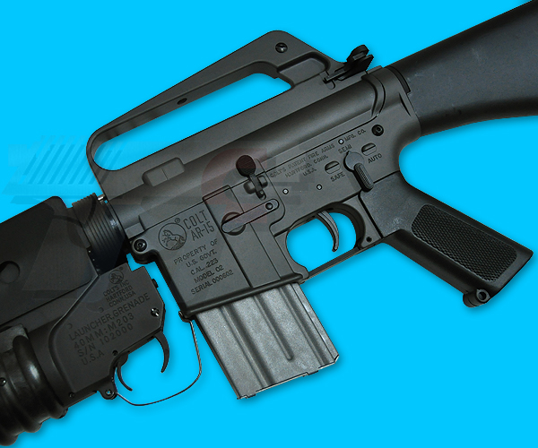 TOP M16 with M203 Ultimate Ejection Blow Back AEG - Click Image to Close