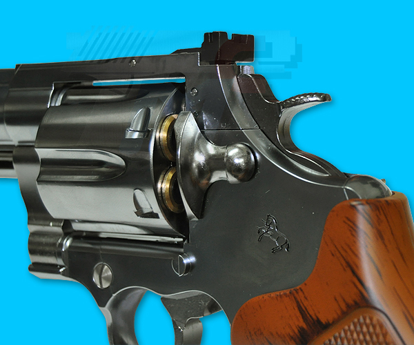 Marushin Colt Anaconda 4inch 6mm X Cartridge Revolver(Silver) - Click Image to Close
