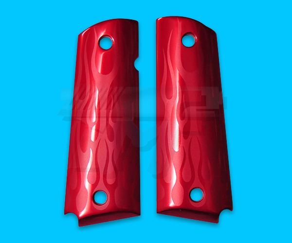 Hogue Extreme .45 Full Aluminum Grip for M1911(Red) - Click Image to Close