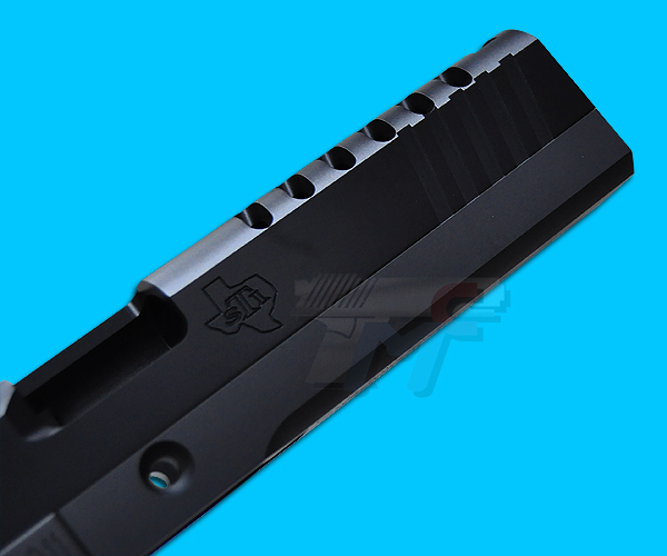 Creation Aluminum Slide & Frame Set for Marui Hi-Capa 5.1(STI-Edge,Black) - Click Image to Close