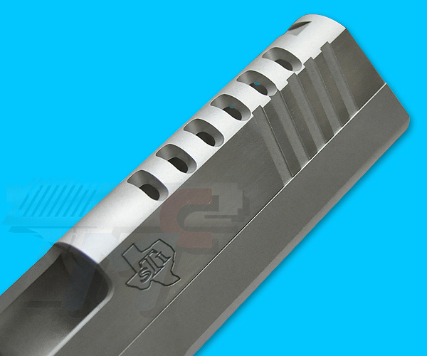 Creation Aluminum Slide & Frame Set for Marui Hi-Capa 5.1(STI-Edge,Silver) - Click Image to Close