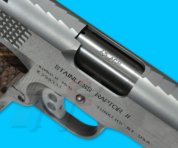 Custom Kimber Stainless Raptor II Full Steel Gas Blow Back(Silver) - Click Image to Close