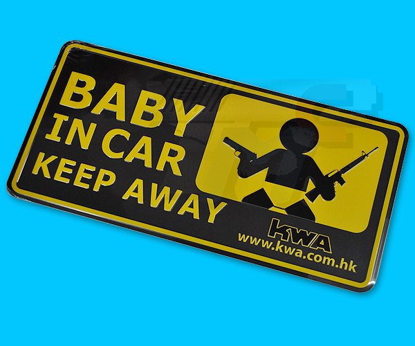 KWA DECO Car Licence Plate - Baby In Car - Click Image to Close