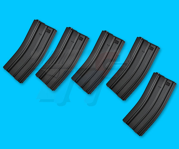 King Arms M16 120rds Magazines Box Set (5pcs)(Black) - Click Image to Close