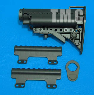 King Arms Carbine MOD Stock with Pin(No Marking)(Black) - Click Image to Close