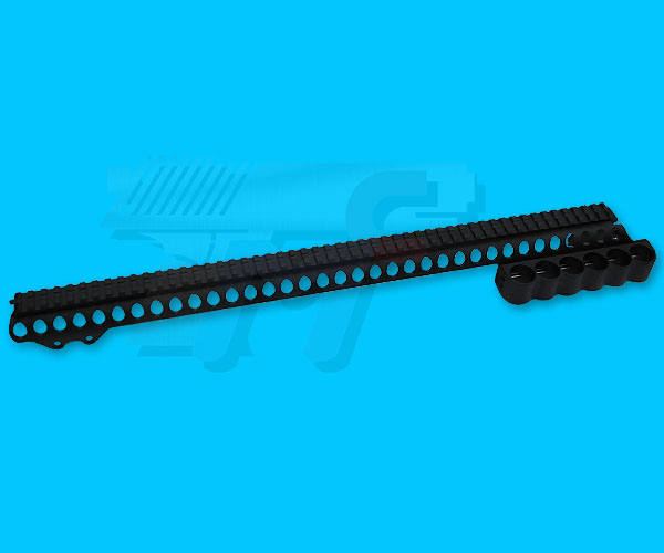 G&P Shotshell Receiver Rail for Marui M870(Long) - Click Image to Close