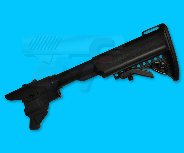 G&P Gas Charging Collapsible Stock Set for Marui M870 Shotgun(Black) - Click Image to Close