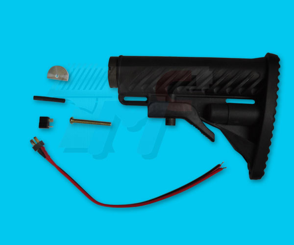 Pro Arms M4 Collapsible Battery Stock Full Set(Black) - Click Image to Close
