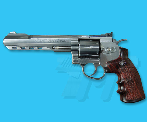 WinGun Sport 7 6inch Co2 Full Metal Revolver(Silver) - Click Image to Close