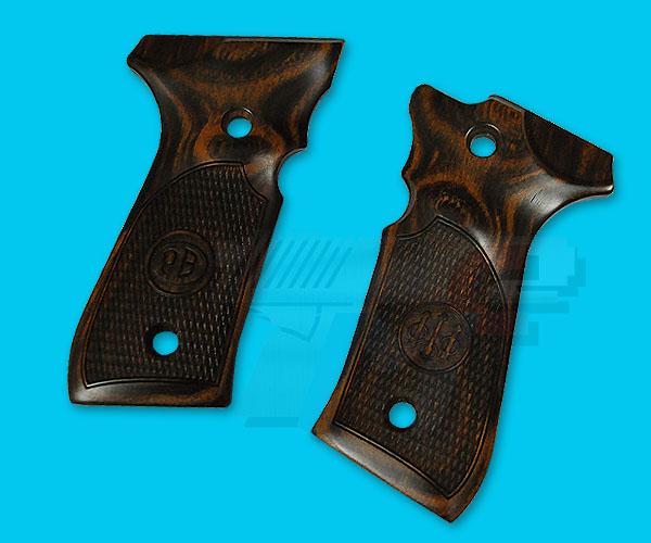 Altamont Bereta M92F Checker Wood Grip(Brown) - Click Image to Close