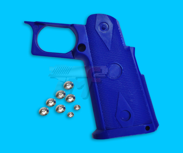 AABB Custom Grip for Marui Hi-Capa / WE Hi Capa(Blue) - Click Image to Close