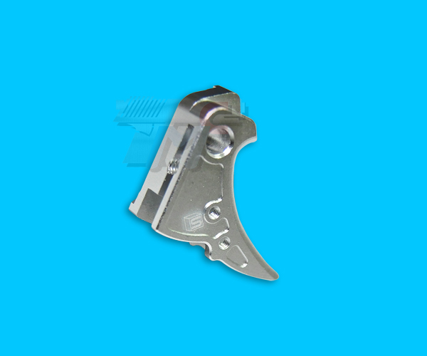 Guns Modify Aluminum SAI-Style Adjustable Trigger for Marui G Series(Version 2/Silver) - Click Image to Close