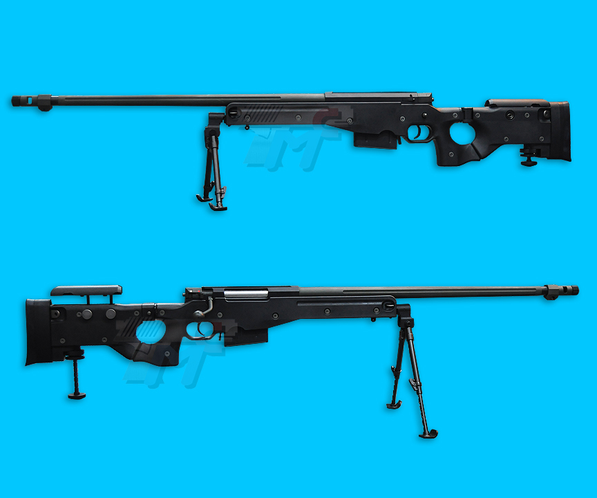 S&T AW338 Spring Rifle with M3 Scope(Black)(CNC Verison) - Click Image to Close