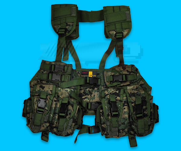 SWAT Tactical Vest(Digital Woodland) - Click Image to Close