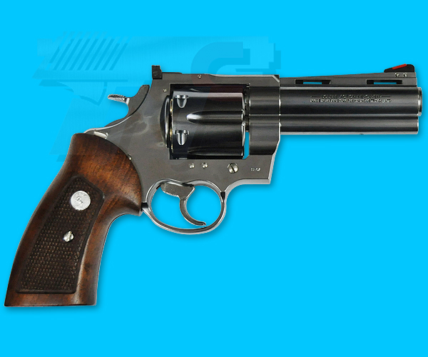Marushin Colt Anaconda 4inch 8mm X Cartridge Revolver(Silver, Wood Version) - Click Image to Close