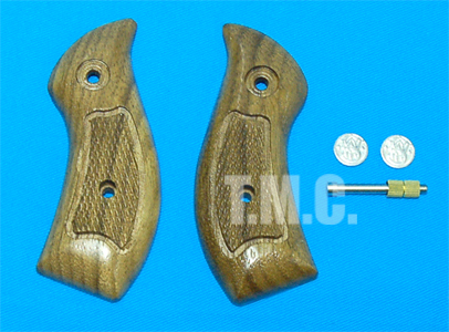 Mulberry Field Wood Grip for TANAKA S&W M36 - Click Image to Close