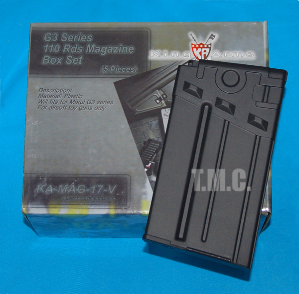 King Arms G3 110rds Magazines Box Set(5pcs) - Click Image to Close