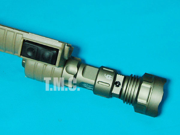 G&P M500 Handguard with Flashlight(Sand) - Click Image to Close