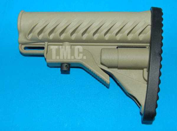 Pro Arms M4 Collapsible Battery Stock(Tan) - Click Image to Close