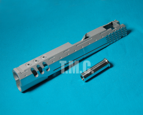 Creation Aluminum Slide for Hi-Capa 5.1 & M1911A1 - Shuey Custom Hexagonal(Silver) - Click Image to Close