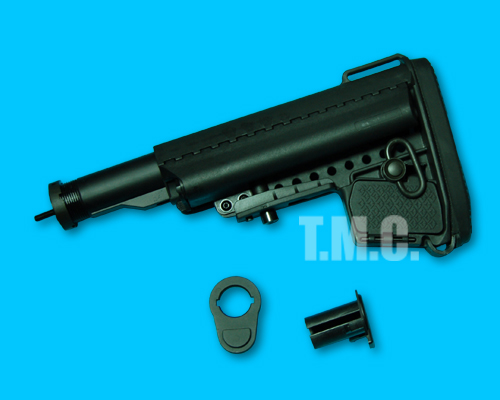 King Arms M4 Enhanced Carbine Modstock with Pipe(Black) - Click Image to Close