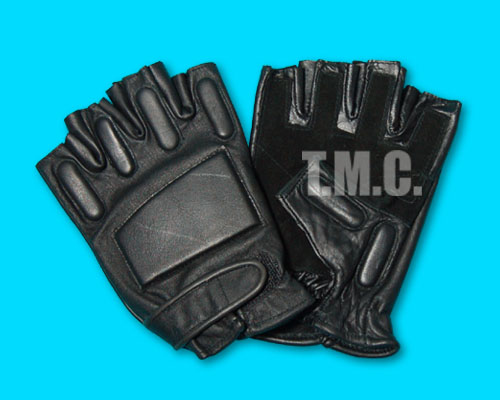 King Arms SWAT Half Finger Leather Gloves(M) - Click Image to Close